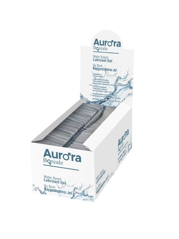 Aurora Boreale 100'lü 5 ml Şase Sade Su Bazlı Kayganlaştırıcı - Tek Kullanımlık, Pratik ve Doğal Jel | 724Haz