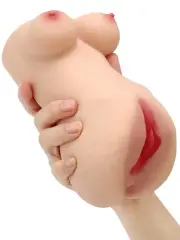 Göğüslü Anal & Vajinal Çift Girişli Masturbator | Çok Fonksiyonlu & Realistik Doku