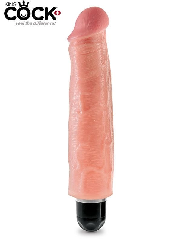 King Cock 7 İnç Realistik Titreşimli Penis Vibratör – Ten Rengi