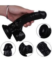 Noctis 18 cm Siyah Realistik Dildo | Vantuzlu Gerçekçi Penis Modeli