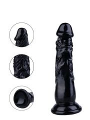 Noctis 20 cm Siyah Realistik Dildo | Gerçekçi Vantuzlu Orta Boy Penis