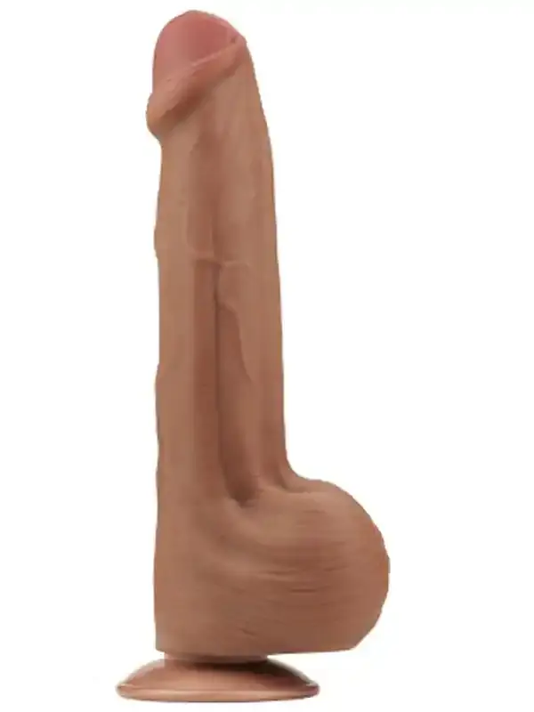 29 cm Dual Layer Çift Katmanlı Dildo – Melez Renk, Gerçekçi Dokuya Sahip Esnek Penis Oyuncağı