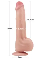 29 cm Çift Katmanlı Dildo | Büyük Boy, Esnek Silikon ve Çift Katman Gerçekçilik