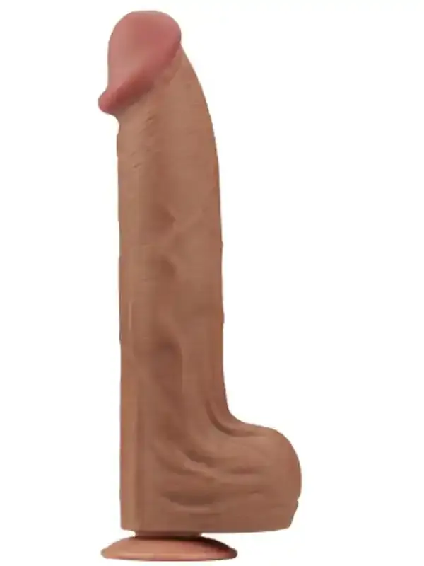 Dual Layer Dev Dildo – 36 cm Çift Katmanlı, Gerçekçi, Esnek Ultra Büyük Penis Oyuncağı