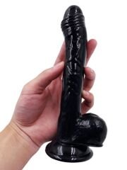 Noctis 19 cm Siyah Realistik Dildo | Vantuzlu Gerçekçi Penis Modeli
