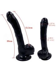 Noctis 19 cm Siyah Realistik Dildo | Vantuzlu Gerçekçi Penis Modeli
