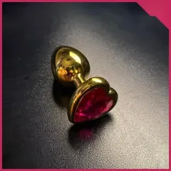 3'lü Kalp Şekilli Gold (Altın) Renk Anal Plug