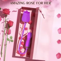 Sevindik Medikal Lick Rose Yalama, Titreşim ve Oynar Başlı Vibratör