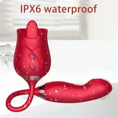 Sevindik Medikal Lick Rose Yalama, Titreşim ve Oynar Başlı Vibratör