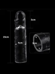 Flawless Şeffaf Penis Kılıfı – 5 cm Uzatmalı, Esnek ve Gerçekçi Yapılı Geciktirici Penis Aksesuarı