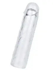Flawless Şeffaf Penis Kılıfı – 5 cm Uzatmalı, Esnek ve Gerçekçi Yapılı Geciktirici Penis Aksesuarı