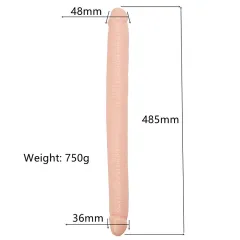 Double-End Ultra Long 50 cm Gerçekçi Dildo | 724Haz