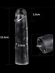Flawless Şeffaf Penis Kılıfı – 2.5 cm Uzatmalı, Esnek ve Gerçekçi Yapıda Geciktirici Etkili Kılıf