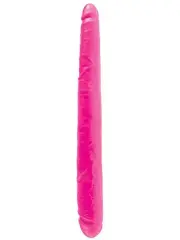Double Dillio 16” Çift Başlı Dildo – Esnek ve Gerçekçi 43 cm Uzunlukta, Partnerle Kullanılabilir Seks Oyuncağı
