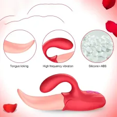 Sevindik Medikal 2'si 1 Arada Klitoral ve Dil Yalama Vibratör