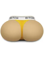 Çift Girişli Gerçekçi Tangalı Kalça – 2,5 kg Silikon Vibratör