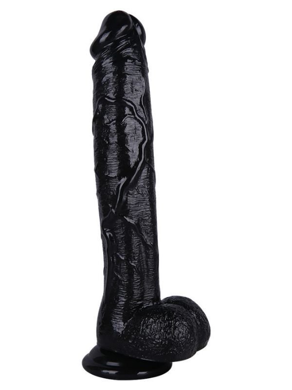 Noctis 30 cm Siyah Realistik Dildo | Büyük Boy Vantuzlu Gerçekçi Penis