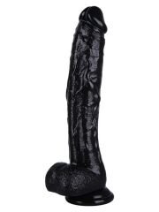 Noctis 30 cm Siyah Realistik Dildo | Büyük Boy Vantuzlu Gerçekçi Penis