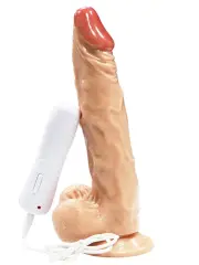 Gerçekçi Titreşimli Dildo 25 cm – Realistik Vibratör