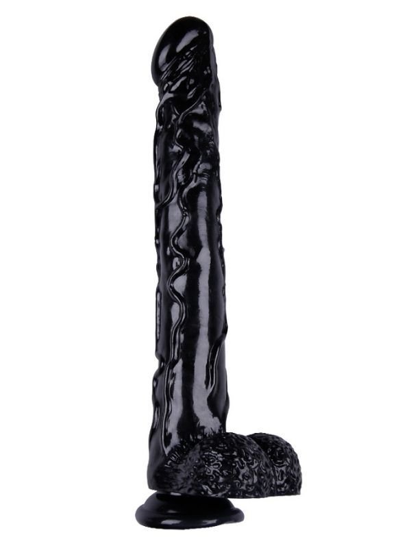 Noctis 42 cm Siyah Realistik Dildo | Ultra Büyük Vantuzlu Gerçekçi Penis