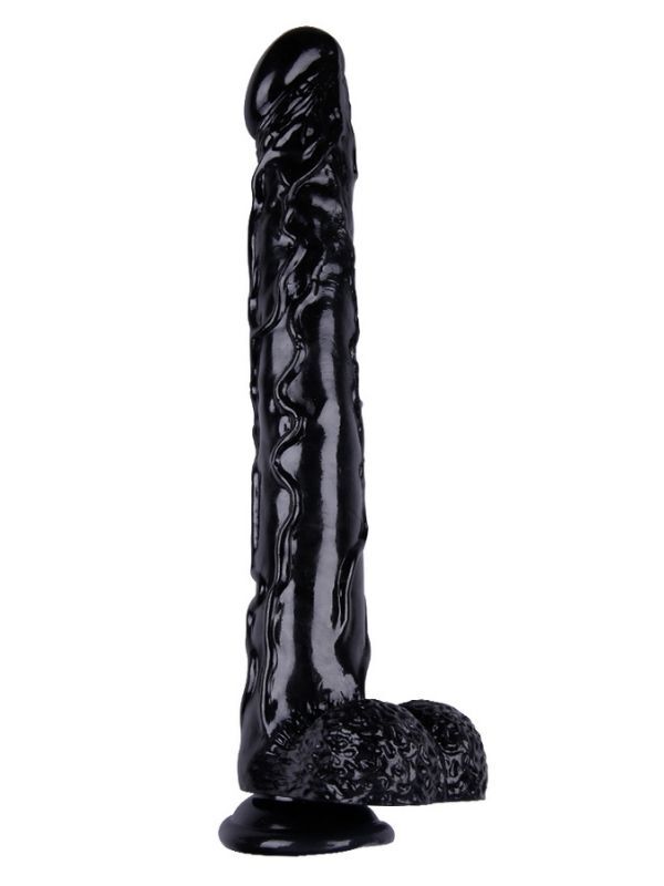 Noctis 42 cm Siyah Realistik Dildo | Ultra Büyük Vantuzlu Gerçekçi Penis