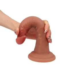 Satisfactory Single Çift Katmanlı Ultra Gerçekçi Dildo | 724Haz