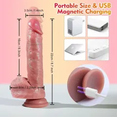 Sevindik Medikal Kenzo Hareketli Isıtmalı Rotasyonlu Titreşimli Dildo