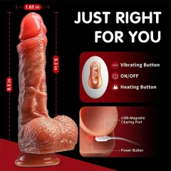 Lion Hareketli Isıtmalı Rotasyonlu Titreşimli Dildo