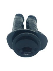 Noctis 21 cm Siyah Çiftli Dildo | Gerçekçi İkili Penis Modeli