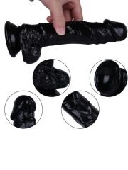 Noctis 21 cm Siyah Realistik Dildo | Vantuzlu Sert Yapılı Penis Modeli