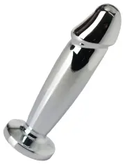 Şarjlı Titreşimli Çelik Anal Plug 12 cm - Güçlü ve Estetik Metal Anal Oyuncak | 724Haz