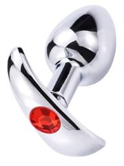 Taşlı T‑Şekilli Anal Plug 8 cm – Paslanmaz Çelik & Estetik Tasarım