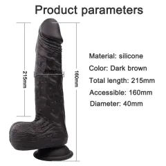 Dark Hareketli Isıtmalı Rotasyonlu Titreşimli Dildo | 724Haz