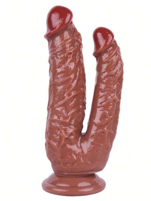 Noctis 19 cm Kahverengi Çiftli Dildo | Gerçekçi Çift Uçlu Penis Modeli
