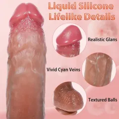 Sevindik Medikal Shark Hareketli Isıtmalı Rotasyonlu Titreşimli Dildo