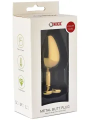 NOXXX Çelik Gold Kalp Mücevherli Anal Plug Büyük Boy