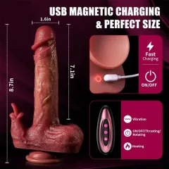 Sevindik Medikal Tongued Hareketli Isıtmalı Rotasyonlu Titreşimli Dildo