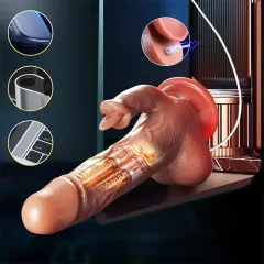 Tongued Hareketli Isıtmalı Rotasyonlu Titreşimli Dildo – Sensuel Deneyim | 724Haz