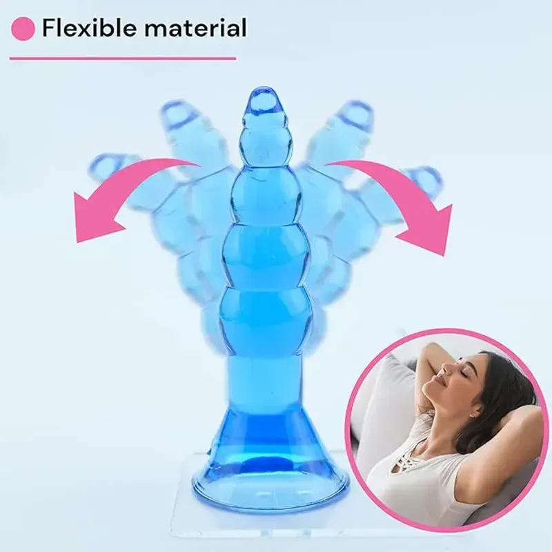 Boğumlu Vantuzlu 11 cm Silikon Anal Tıkaç | 724Haz