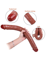 Noctis 46cm Kahverengi Çift Taraflı Dildo No:88