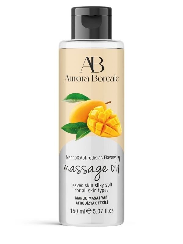 724Haz Aurora Boreale Mango Aromalı Afrodizyaklı Masaj Yağı 150 ml | Cilt Dostu, Hoş Kokulu Masaj Keyfi