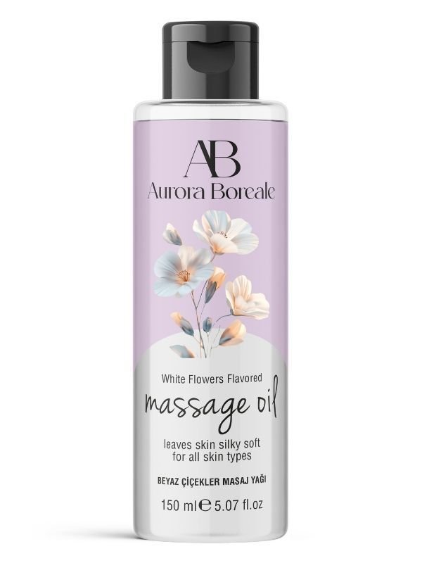 724Haz Aurora Boreale Beyaz Çiçek Aromalı Masaj Yağı 150 ml | Cilt Dostu, Hoş Kokulu Masaj Keyfi