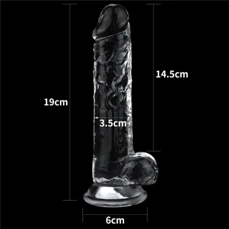 Lovetoy Flawless Clear 19 Cm Şeffaf Gerçekçi Dildo – Vantuzlu | 724Haz