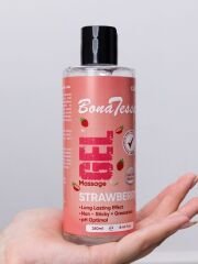 724Haz Cabs Bona Tessa Çilek Aromalı Kayganlaştırıcı Jel 250 ml | Su Bazlı, Uzun Süreli Etki