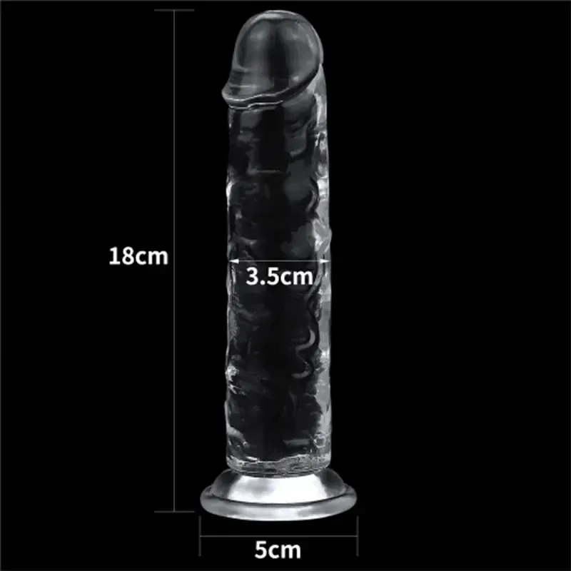 Lovetoy Flawless Clear 18 Cm Şeffaf Düz Dildo – Vantuzlu | 724Haz