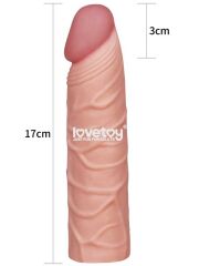 Lovetoy X-Tender Gerçekçi Dokulu Penis Kılıfı – 2,5 cm Uzatmalı