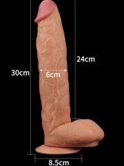 Lovetoy Büyük Boy Realistik Gerçekçi Dildo – 28 cm