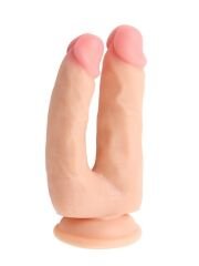 Bromeo Çiftli Kıkırdaklı Gerçekçi Dildo | İkili Sert Yapılı Vantuzlu Penis Modeli
