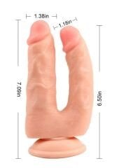 Bromeo Çiftli Kıkırdaklı Gerçekçi Dildo