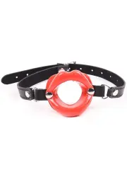 Kırmızı Renk Silikon Dudaklı Ağız Topu – Konforlu ve Şık BDSM Aksesuarı